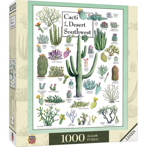MasterPieces 1000 Piece Jigsaw Puzzle for Adults, Family, Or Kids - Cacti of The Desert Southwest - 19.25"x26.75"