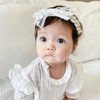 ICKEYOU Baby Girls Bow Lace Headband Cute Soft Hairband White