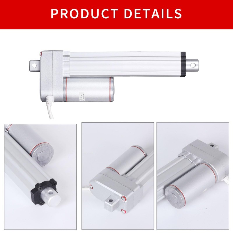 Juyancao 200mm 100N Electric Linear Actuator Motor, 12V High Load