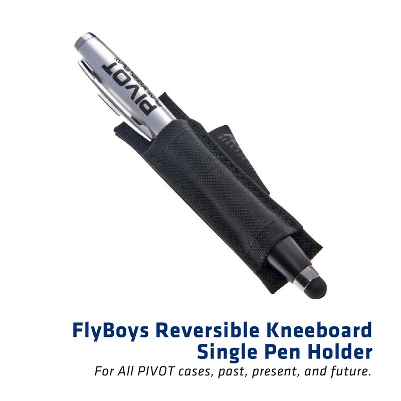 FLYBOYS Single Pen Holder - Heavy Duty Reversible Kneeboard -