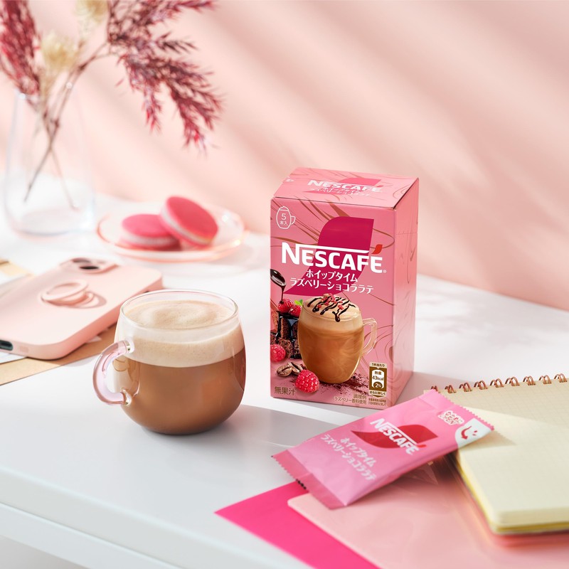 Nescafe Whip Time Raspberry Chocolat Latte, 5P x 6 Boxes