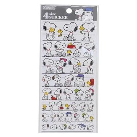 Snoopy [Sticker Sheet] 4 Size Sticker/Family Peanuts