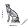 Cheetah Statue Home Decor Leopard Sculpture Resin Sitting Cheetah Figurine