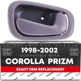 TRUBUILT1 AUTOMOTIVE Interior Door Handle, Rear Right Passenger Side - Compatible with 1998-2002 Toyota Corolla - Light Gray (Charcoal) - OEM 69205-02050-C0, 83933