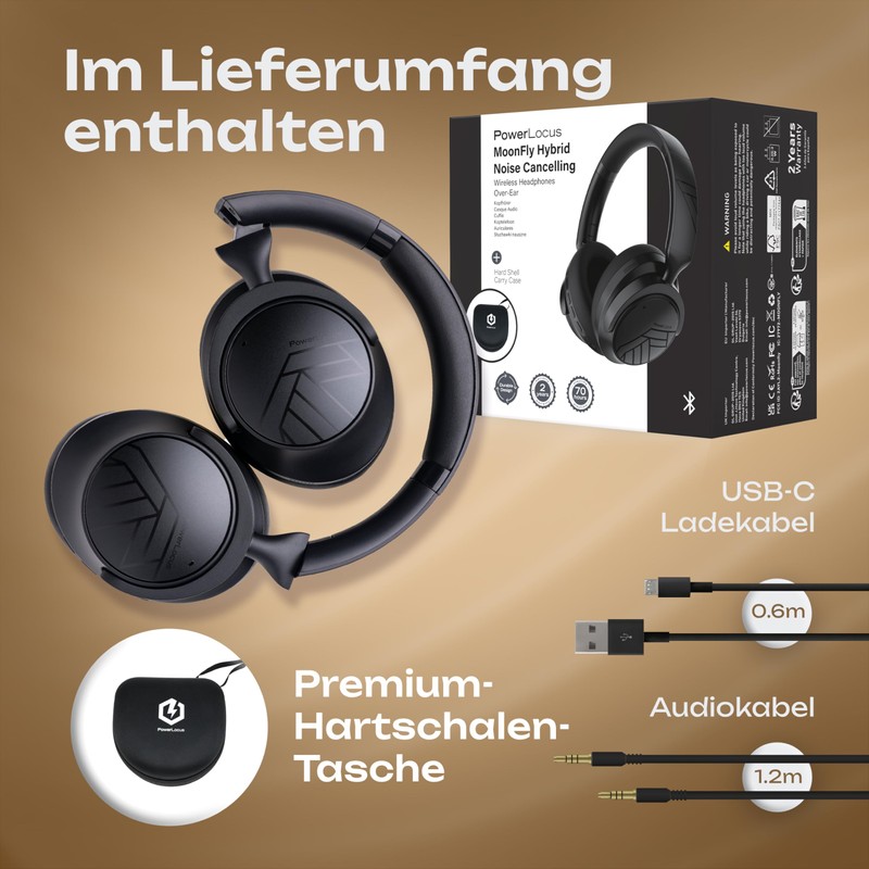 PowerLocus MoonFly Wireless Bluetooth Headphones