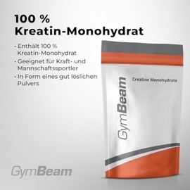 GymBeam GymBeam Kreatin Monohydrat Pulver - 100% Reines Kreatin-Monohydrat, ideal fr Kraft- und Mannschaftssportler, gut l?sliches Pulver, beliebt bei Kraftsportlern und HIIT-Fans (500 g, Green Apple)