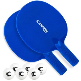 Table Tennis Racket (2 Royal Blue Paddles + 6 Balls)
