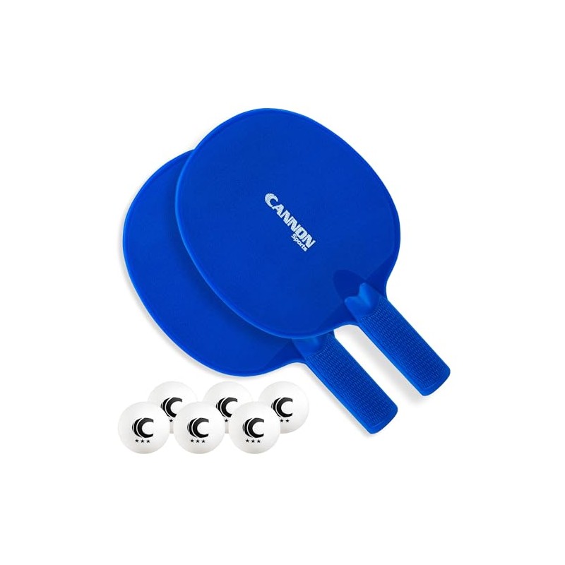 Table Tennis Racket (2 Royal Blue Paddles + 6 Balls)