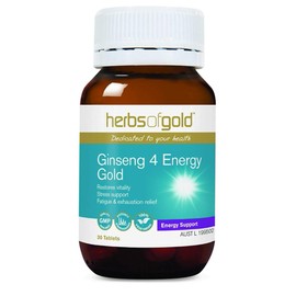 Herbs of Gold Ginseng 4 Energy Gold 30 Tablets