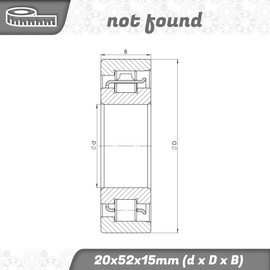 Parts and Parts Cylindrical Roller Bearing 102304 20 x 52 x 15 mm DIN 5412 ISO 616