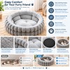 Round Plush Pet Bed for Cats & Rabbits, Thick Warming