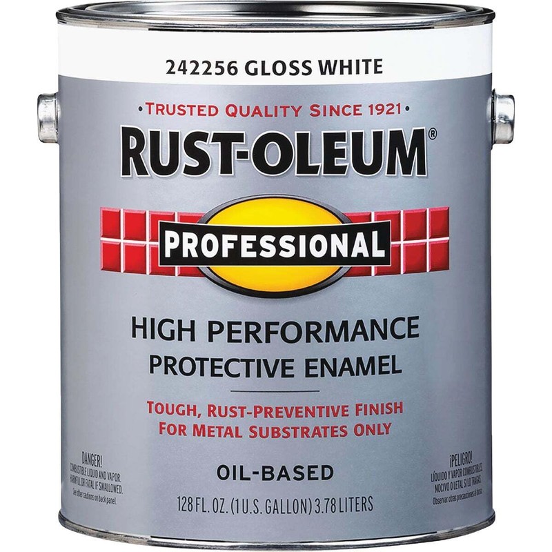 Rust-Oleum 242256 White Professional Oil-Based High Performance Protective Enamel, 100
