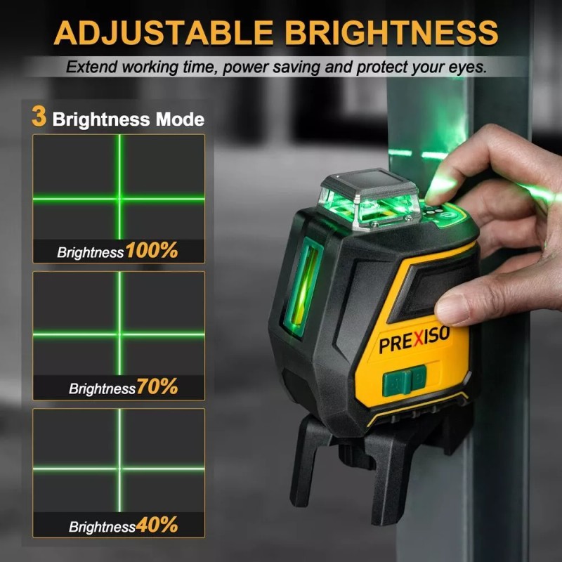 PREXISO 100Ft 360 Laser Level Line Laser w/Tripod Green Self
