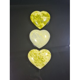 CRYSTAL HEAVEN Serpentine Heart, Used as a Worry Stone, Relaxation Stone, Cleansing Stone, Healing Crystal (MEDIUM)
