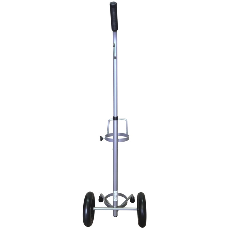 Resone Lightweight Single Oxygen Tank Cart, Adjustable Handle, Durable Powder-Coated