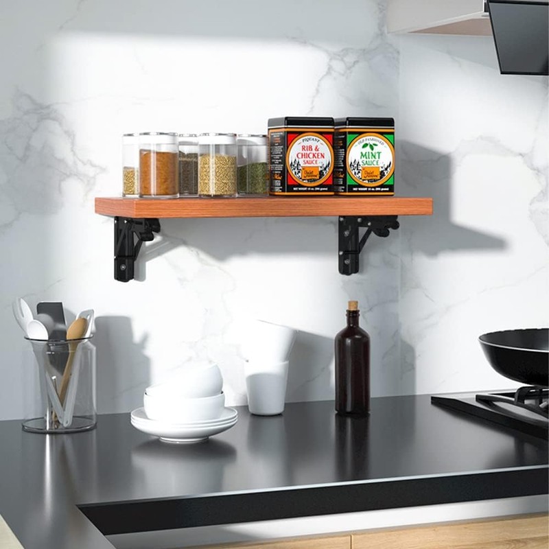 Folding Console Stainless Steel Wall Shelf, Folding Angle Shelf Brackets,