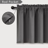 Mrs.Naturall Door Curtains for Door Window,Small Blackout Valance Curtains,Dark Grey,36