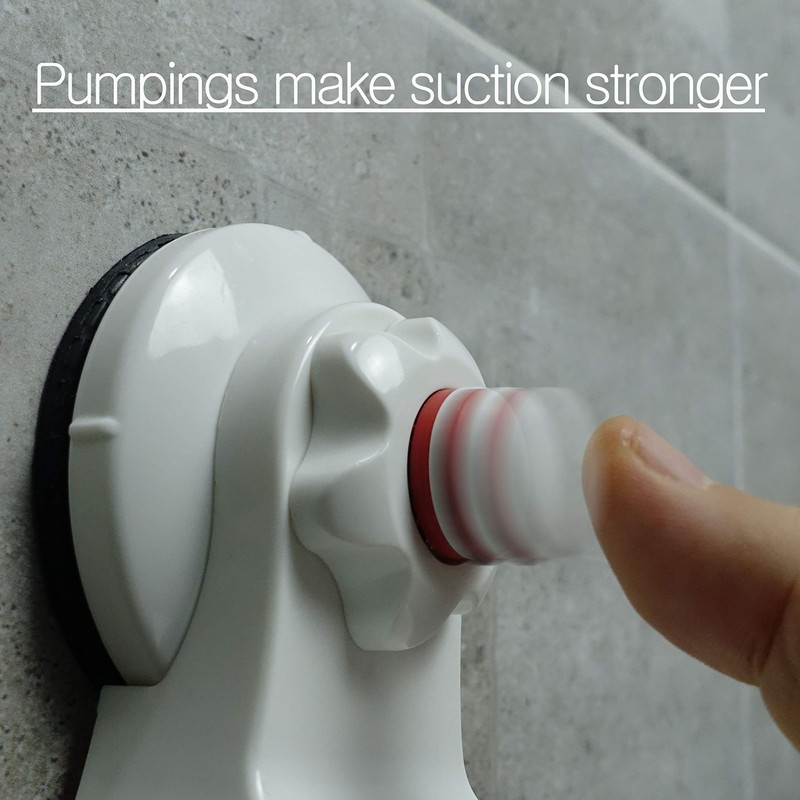 Pump&fix 45 Degrees Adjustable Handheld Shower Head Holder Suction Cup
