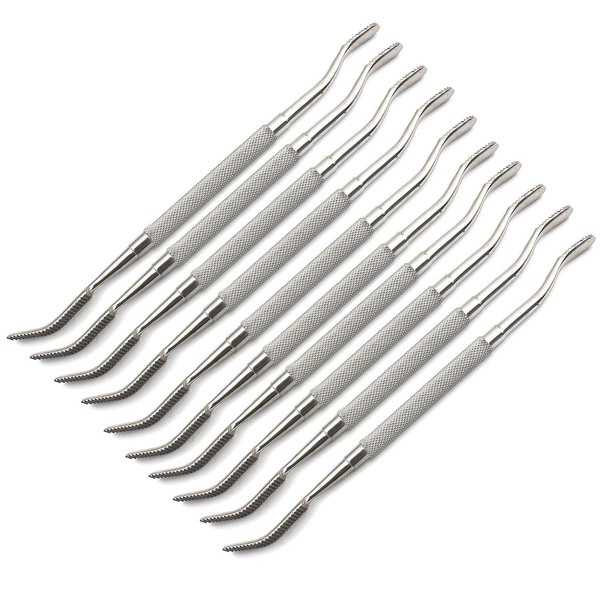 G.S 10 PCS Dental Bone Files #45 Double Ended Stainless