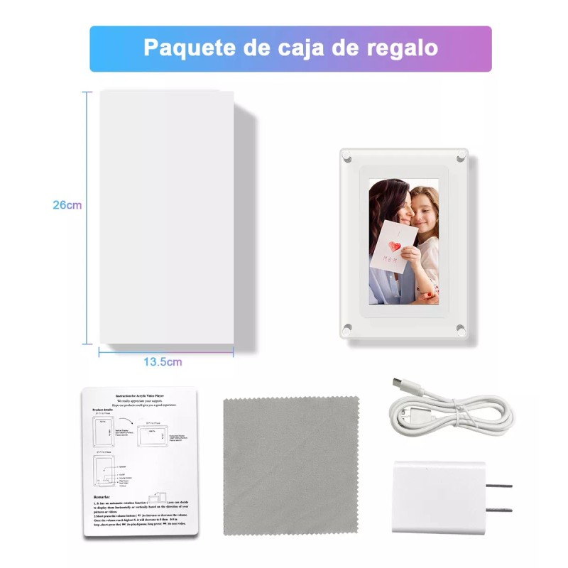 KAMEP Marcos Digitales Ips Hd Video Screen Acrylic 5 In