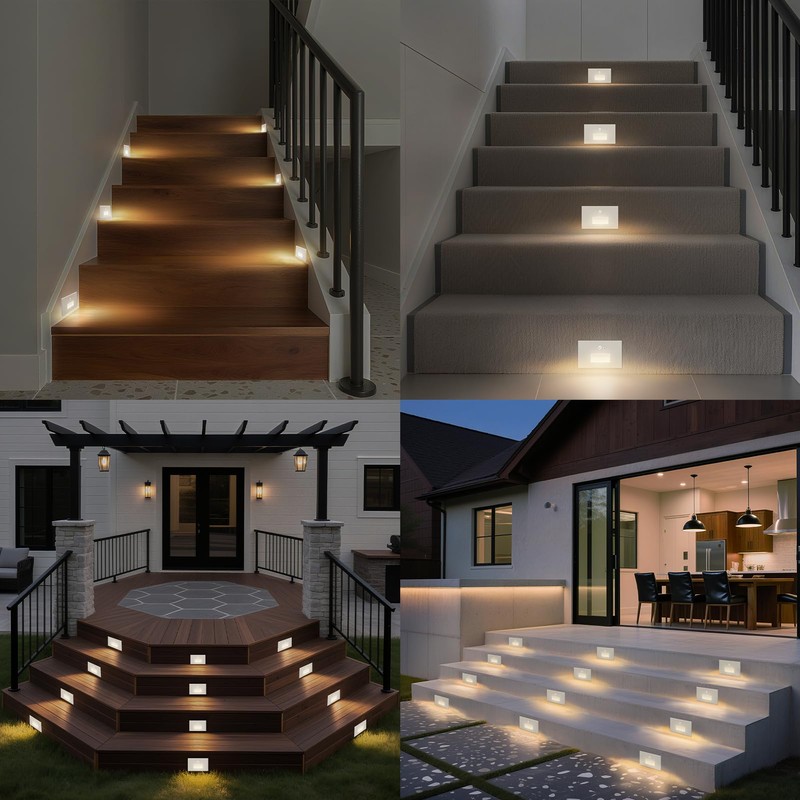 Stair Lights Motion Sensor Indoor Outdoor, 5CCT Dimmable LED Step