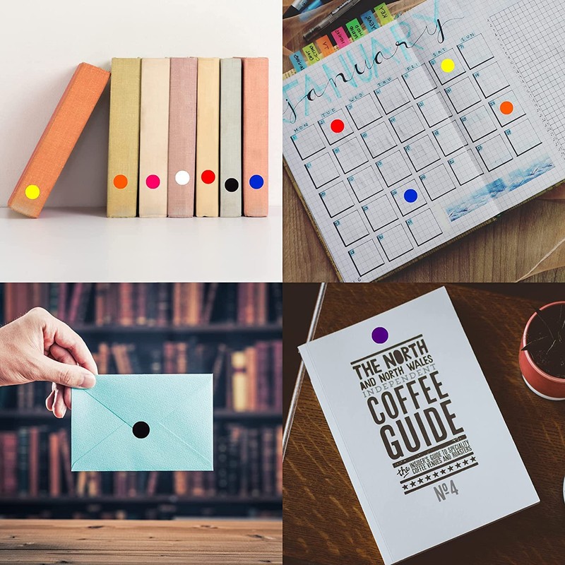 SHYGO® 1“ Yellow Circle Dot Stickers Color Coding Labels, 1000PCS