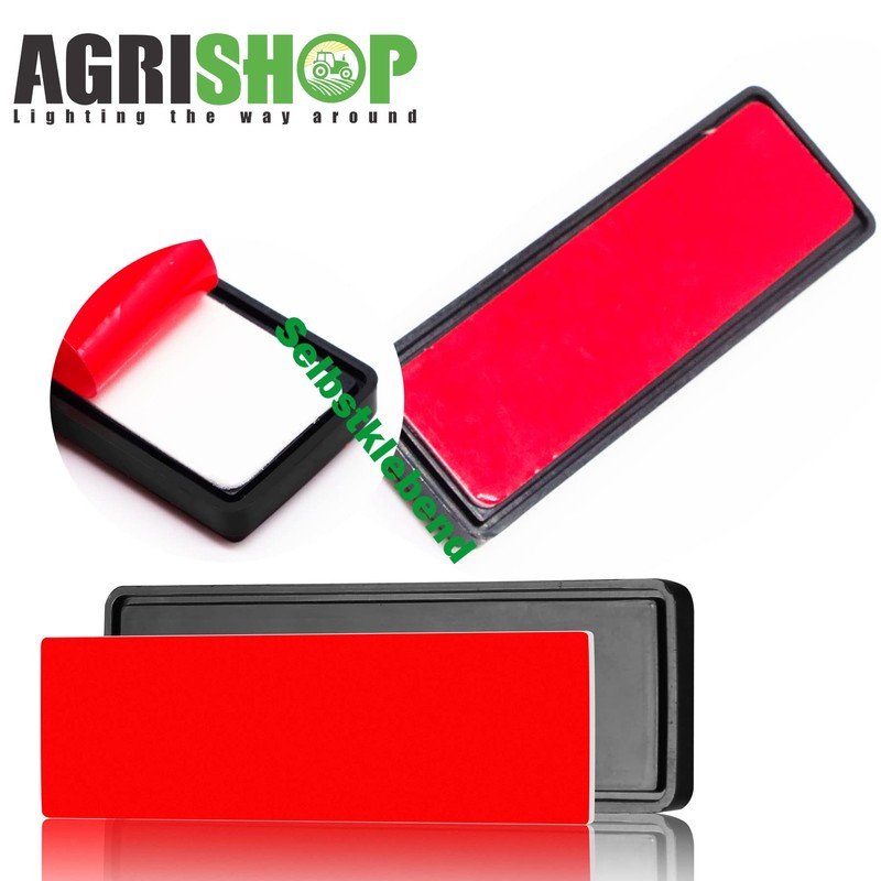 AGRISHOP 2x White Reflectors Stick On,97.7x32x9mm,E Approved, Stick On Car