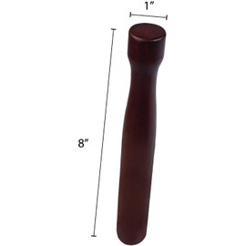 (Pack of 6) Wooden Muddler for Cocktails Flat Head Bar Muddler Lacquered Walnut Wood Mint Muddler for Mojitos