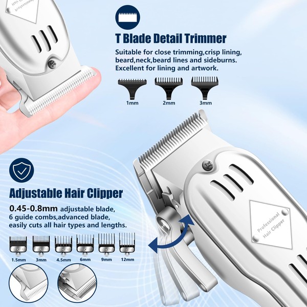 SUNNOW SUNNOW Hair Clippers Professional Cordless for Men, Electric Foil
