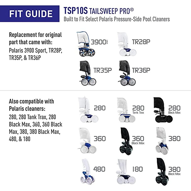 ATIE No Spray Pool Cleaner TailSweep PRO TSP10S with Hose