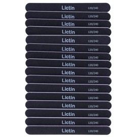 Lictin Pack of 16 Professional Nail Files Double Sided Emery Board (120/240 Grit) …