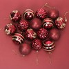 Christmas Baubles Red Set of 16 Christmas Tree Baubles Red