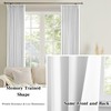 KEQIAOSUOCAI Pleated White Curtains 63 Inches Long,Half Blackout Room Darkening