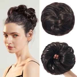 BwelsZJ messy bun hair piece Wavy Curly Hairpieces Updos for Women Girls- Hair bun hair Scrunchies for Women's Hair, Chignon Ponytail Hair Extensions