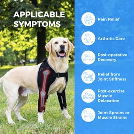 KISFLY Dog Elbow Brace for Arthritis with Gel Pack, Medium