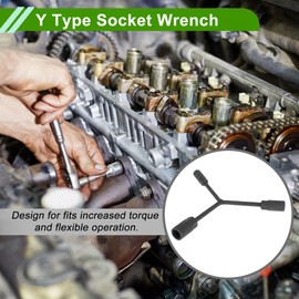 HOPESPANNER Universal 13cm Socket Wrench Spanner Socket Remover Carbon Steel 1 Pcs Hexagon 13mm 16mm 18mm for Car Motorcycle Dirtbike Y Shaped 3 Way Wrench Sleeve