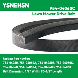954-04060C Lawn Mower Deck Belt Fits for Cub Cadet LT1040 LT1042 LTX1042 MTD 754-04060B 754-04060C 954-04060 Troy Bilt 42 Inch Deck Belt (1/2" x 96-1/2")