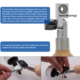 Bowl Sander Tool Kit, Wood Turning Lathe Sanding Tools with 50 Sanding Discs of Varying Grits, 1in 2in Pads, for Woodturning Wood Lathe Tools