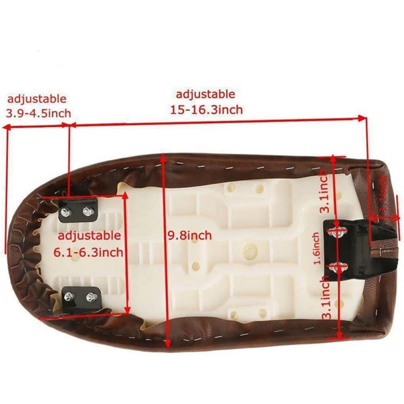 Dreamizer Motorcycle Retro Brown Cafe Racer Seat Hump Saddle For