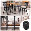Sourcing Map 8Pcs M8 Threaded Plastic Black Tube End Cap