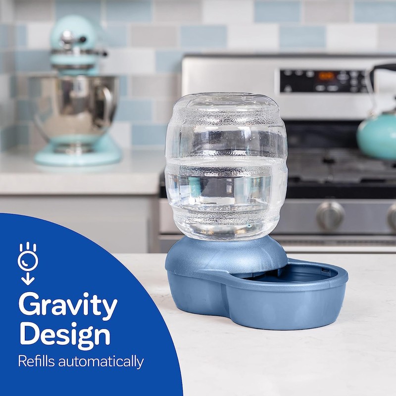 Petmate Replendish Gravity Waterer with Microban for Cats and Dogs,