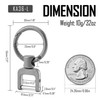 KeyUnity KA36L Titanium Side Print Keychain, Minimalist Keychain with Quick