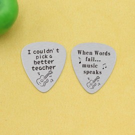 JMIMO Music Teacher Guitar Pick Teacher Appreciation Gifts for Women Men Thank You Gifts for Teacher