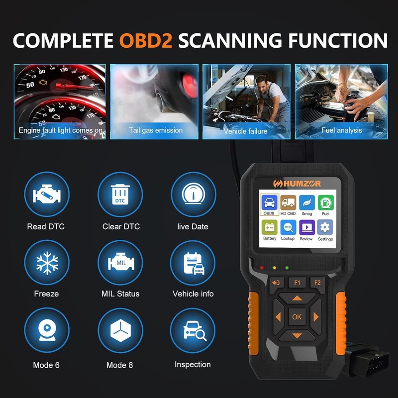 Heavy Duty Truck Scanner,Full System Diesel Diagnostic Scan Tool and
