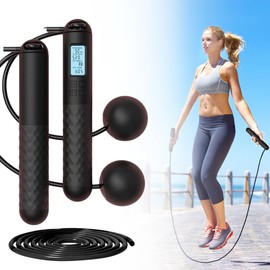 Funkprofi Cordless Skipping Ropes for Adults - High-Speed Jump Rope with Counter for Fitness, Exercise, Boxing, and Gym Workouts - Ideal for Men and Women Seeking a Portable Workout Equipment