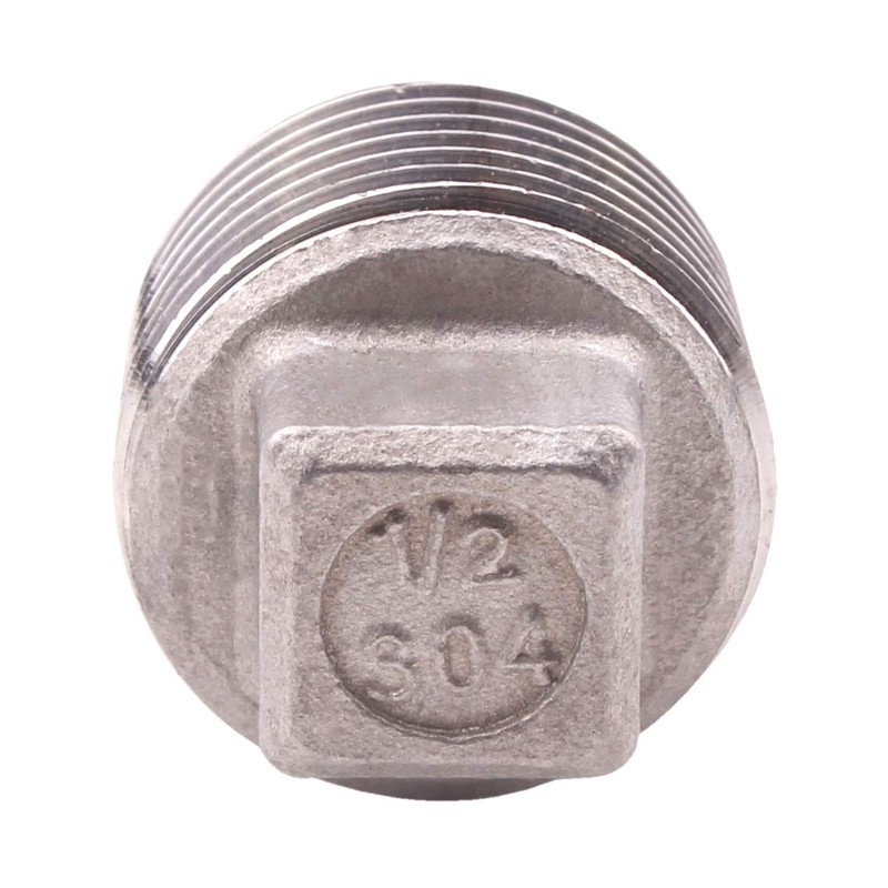 DERPIPE Stainless Steel 304 Cast Pipe Fitting, Square Head Cored