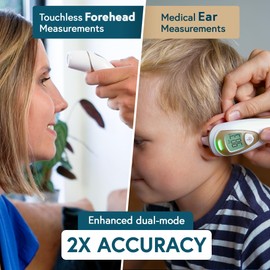 iProvèn Pro Series | Ear Thermometer with Non-Touch Forehead Function | Superior Accuracy for Adults, Kids, Babies | Premium Digital Thermometer for Adults and All Ages