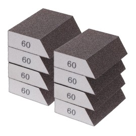 sourcing map 8pcs Sanding Sponge Blocks 120-180 Grit Sanding Sponge with Angled Edge 4"x2.8"x1", Washable and Reusable Foam Sanding Block for Polishing Kitchen Metal Wood Drywall Home