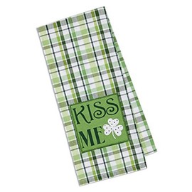 1 X Kiss Me Embellished Dish Towel