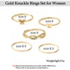 Annpro Gold Knuckle Rings Set for Women,Simple Dainty Stackable Finger